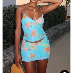 White fox matching skirt set! Brand new both size xsmall